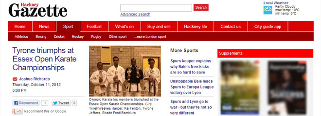 olympic karate inc. hackney