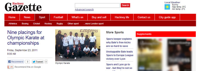 olympic karate inc. east london